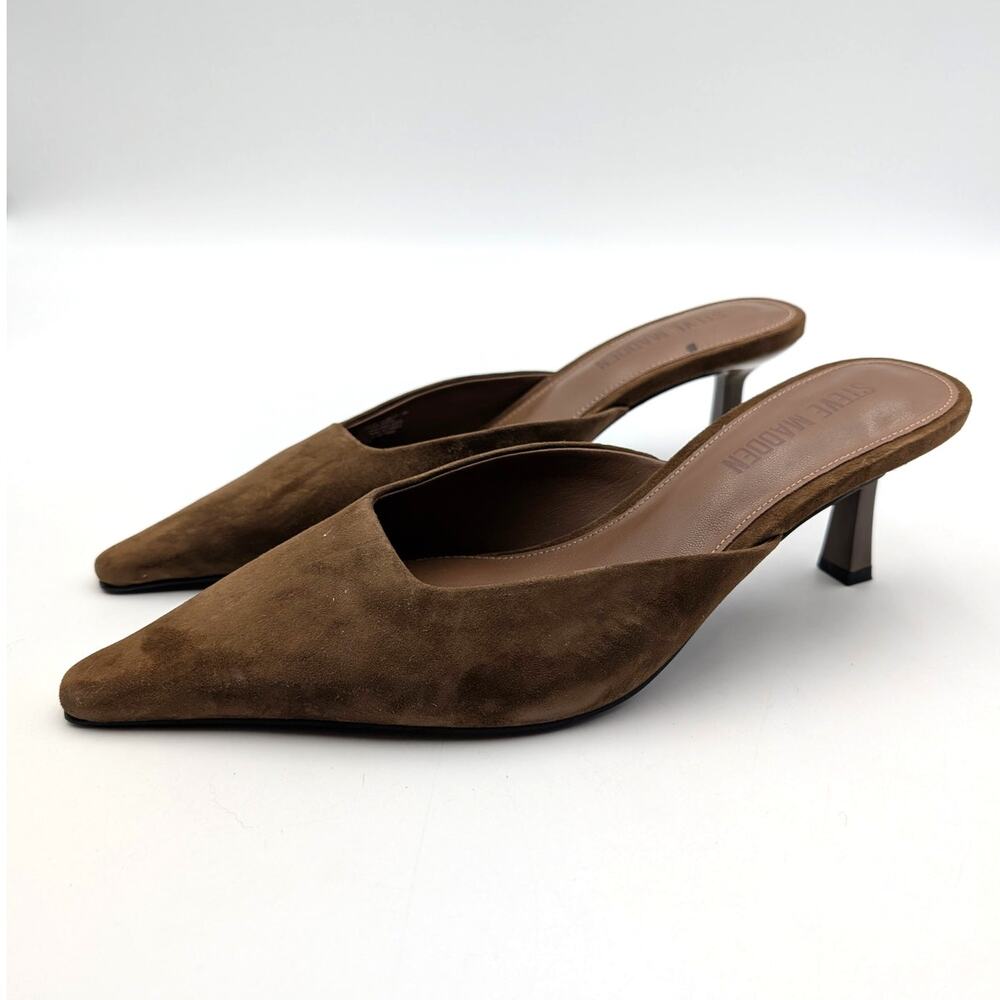 Steve Madden Lisbeth Pointed Toe Mule Shoes Women's Brown Size US8M EU38.5